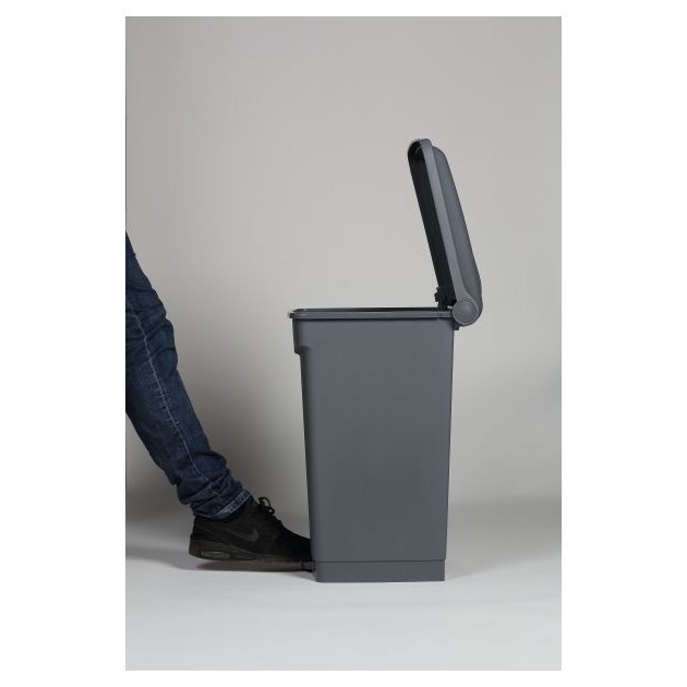 Collecteur de tri sélectif HACCP gris