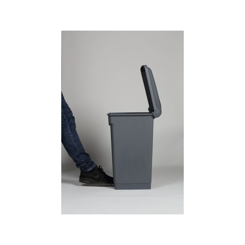 Collecteur de tri sélectif HACCP gris