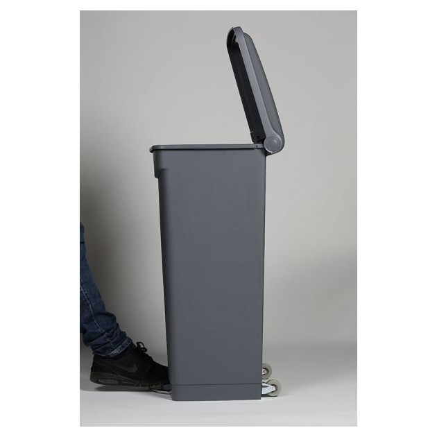 Collecteur de tri sélectif HACCP gris