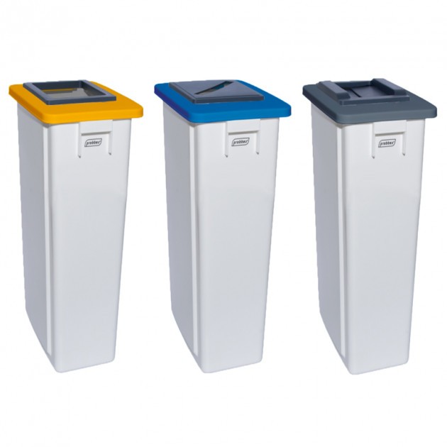 Poubelle de tri sélectif en plastique recyclé 65 L déchets papier