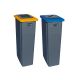 Poubelle tri sélectif double flux 2x60 L papier, carton