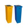 Poubelle tri sélectif double flux 2x60 L jaune bleu (papier, carton) - bac multicolore