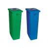 Poubelle tri sélectif bi flux vert bleu 2x60 L Probbax