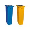 Poubelle tri sélectif bi flux bleu jaune 2x80 L - collecteur multicolore