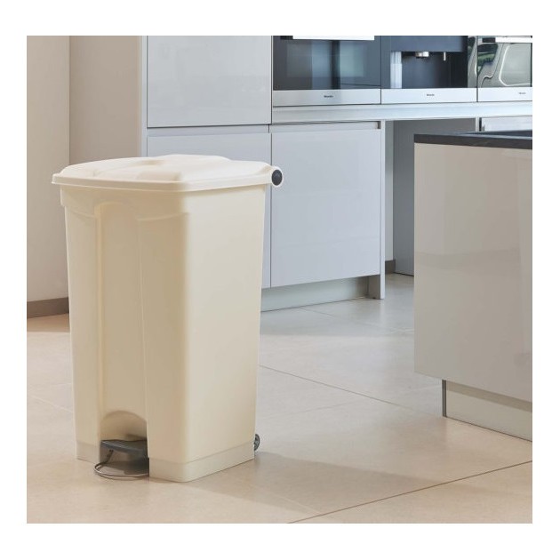 Poubelle alimentaire de tri sélectif  HACCP blanche