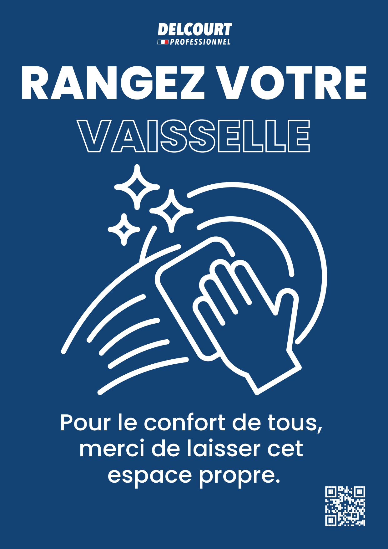 affiche merci de ranger votre vaisselle​