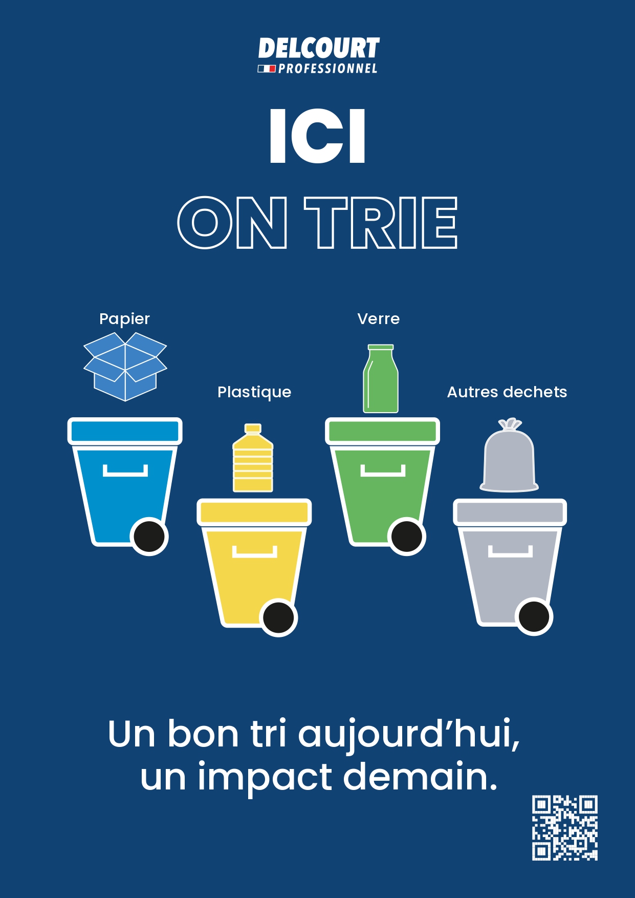 Affiche tri sélectif consignes générales de recyclage pour entreprises et collectivités
