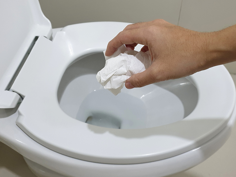 Dérouleur papier toilette effet bois blanc