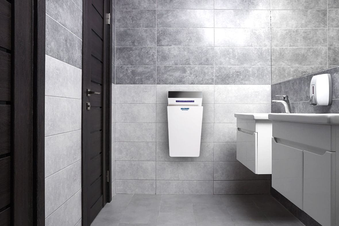 sèche mains blanc design WC publics