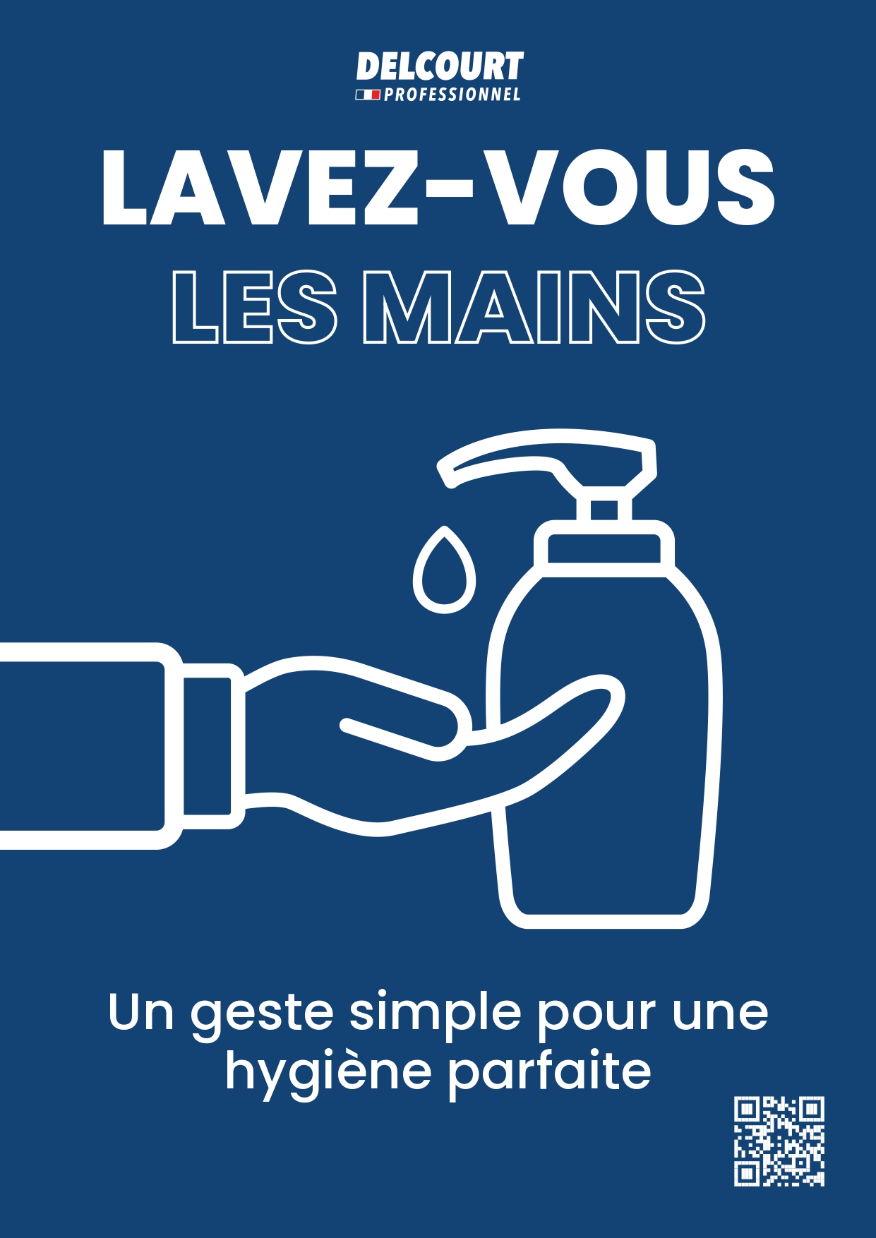 Affiche WC protocole lavage des mains professionnelle format A4 gratuite