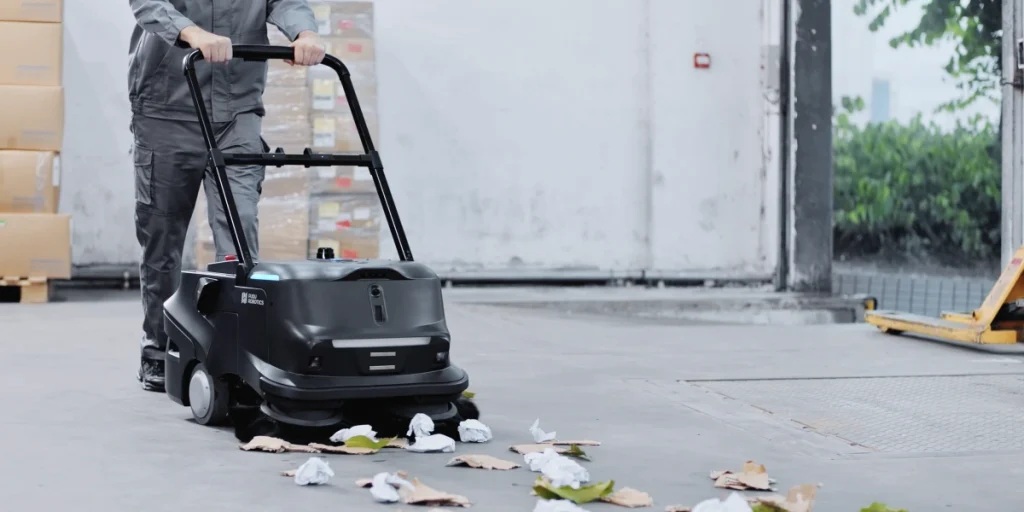 robot balayeur autonome alimentée par IA