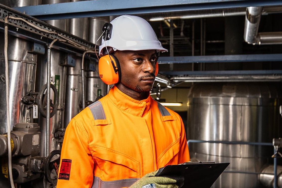 Casque anti bruit orange pro