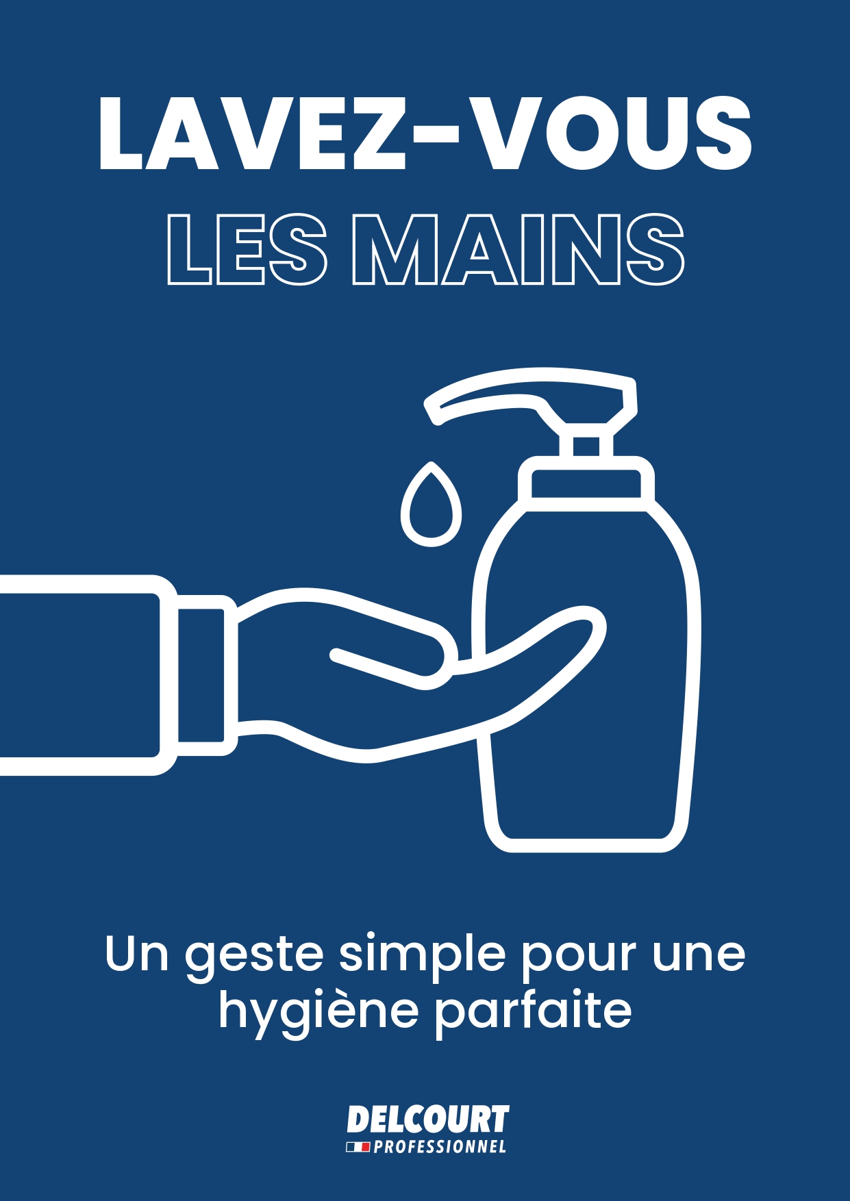 Affiche WC protocole lavage des mains professionnelle format A4 gratuite