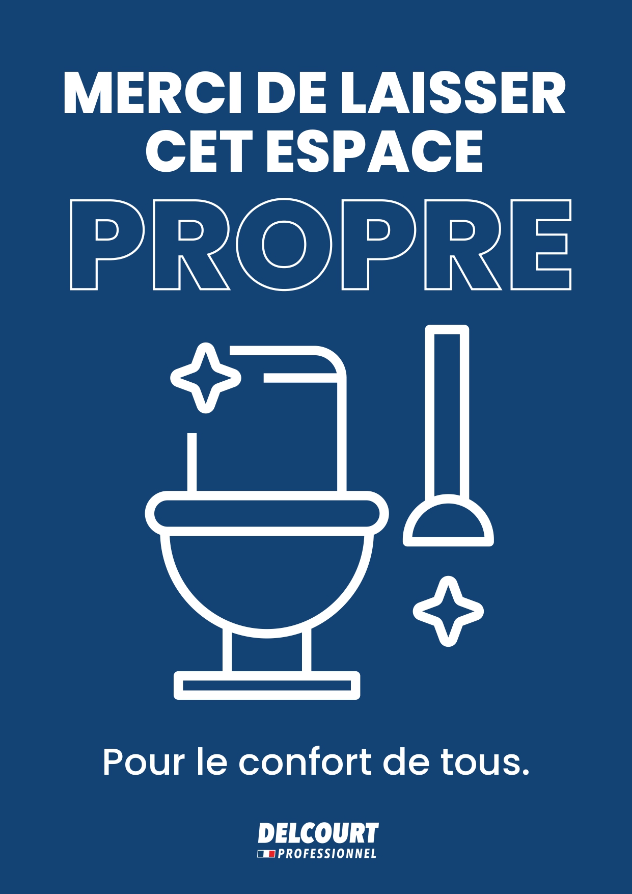 Affiche WC maintenir la propreté des toilettes collectives en entreprise