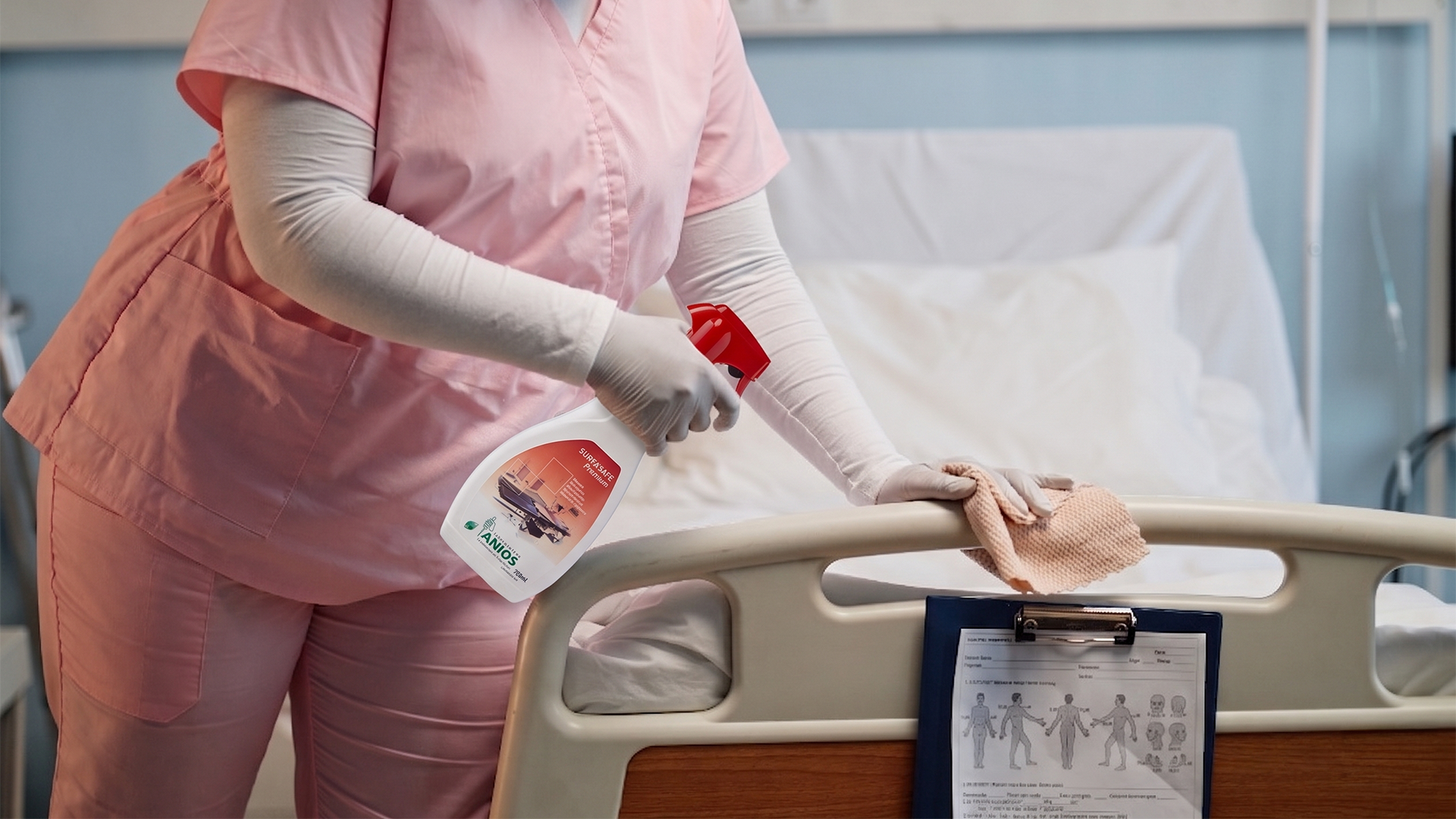 Nettoyants milieu médical : produits pour sols, surfaces, instruments et mains