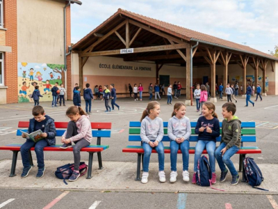 Banc public pour école : bien équiper cours et préaux